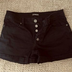 Black Jean Shorts